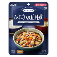 介護食 やわらか食 アサヒグループ食品 まんぷく日和 ひじき入り五目煮 12袋【歯ぐきでつぶせる】