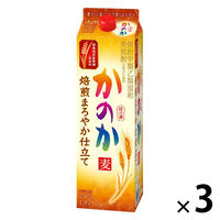 麦焼酎 かのか 焙煎まろやか仕立て 25度 1.8L パック 1セット（1本×3） 甲乙混和焼酎 アサヒ