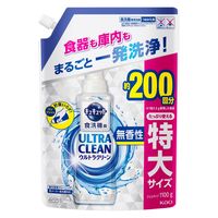 キュキュット ウルトラクリーン 無香性 詰め替え 特大 1100g 1個 食洗機用洗剤 花王 (旧品)