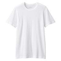 無印良品 メンズ　紳士 あったか綿 クルーネック半袖Ｔシャツ 紳士Ｌ 白 良品計画