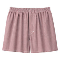 無印良品 メンズ　紳士 綿ブロード 前開き トランクス 紳士Ｌ バーガンディチェック 良品計画