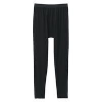 無印良品 メンズ　紳士 あったか綿 厚手 ロングタイツ 紳士Ｓ 黒 良品計画