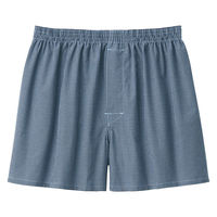 無印良品 メンズ　紳士 綿ブロード 前開き トランクス 紳士Ｍ サックスブルーチェック 良品計画