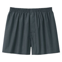 無印良品 メンズ　紳士 綿ブロード 前開き トランクス 紳士Ｍ 黒チェック 良品計画