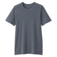 無印良品 メンズ　紳士 あったか綿 クルーネック半袖Ｔシャツ 紳士Ｌ ダークグレー 良品計画