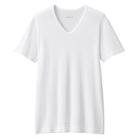 無印良品 メンズ　紳士 あったか綿 Ｖネック半袖Ｔシャツ 紳士Ｓ 白 良品計画