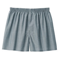 無印良品 メンズ　紳士 なめらか 前開きトランクス 紳士Ｍ ダークネイビーストライプ 良品計画