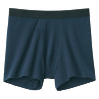 無印良品 メンズ　紳士 なめらか 前開きボクサーパンツ 紳士Ｓ ネイビー 良品計画