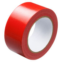 アスクル 現場のチカラ カラー布テープ 赤 幅50mm×長さ25m エコノミータイプ 1巻 オリジナル