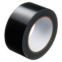 アスクル 現場のチカラ カラー布テープ 黒 幅50mm×長さ25m エコノミータイプ 1巻 オリジナル