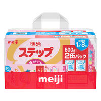 （数量限定品）粉ミルク　明治ステップ　800g×2缶パック＋おまけ付（らくらくキューブ2本＋オリジナル手口ふき）1才から