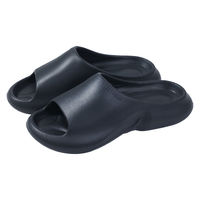 山善（YAMAZEN） EVAサンダル  Mサイズ 24.0～26.0cm ブラック YEーBKM 1足