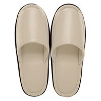 アベイチ レザースリッパ(プライム アイボリー)フリーサイズ(約27cm) JWLSー010_IV 1ケース(50足入)（直送品）