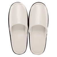 アベイチ レザースリッパ(プライム ホワイト)フリーサイズ(約27cm) JWLSー010_WH 1ケース(50足入)（直送品）