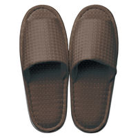 アベイチ ウォッシャブルワッフルスリッパ ブラウン フリーサイズ(約28cm) JWWS-001_BR 1ケース(100足入)（直送品）