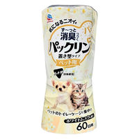 パックリン 置き型タイプ ペット用 60日用 ホワイトムスクの香り 国産 400ml 1個 アース・ペット 犬猫用 消臭剤