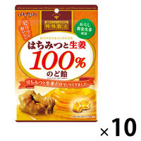キャンディーのど飴 はちみつと生姜100％のど飴 50g 1セット（1個×10）