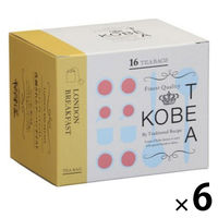 神戸紅茶 生紅茶 ロンドンブレックファスト 1セット(1箱(16バッグ入)×6) 個包装