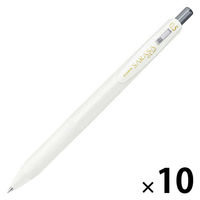 ゼブラ サラサクリップ 0.5mm モノクロームシリーズ限定 ホワイト／黒インク ゲルインクボールペン JJ15ーMCーW 1セット（1本×10）