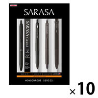ゼブラ サラサ 限定モノクロームシリーズ ブラックセット ゲルインクボールペン SEーJJ15ーMCーBK 1セット（1パック（4本入）×10）