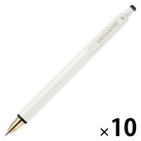 ゼブラ サラサナノ 0.38mm 限定モノクロームシリーズ ホワイト／黒インク ゲルインクボールペン JJX72ーMCーW 1セット（1本×10）