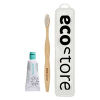歯ブラシセット 持ち運び エコストア トラベルキットホワイトニング ハードケースver 歯ブラシ+歯磨き粉+ハードケース