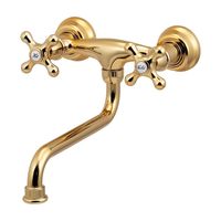 カクダイ 128ー114ーAG 2ハンドル混合栓//アンティークゴールド 1台（直送品）