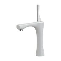 カクダイ 716ー904ーW シングルレバー立水栓(ミドル)//ホワイト 1台（直送品）