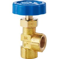 フジキン Fujikin 黄銅製ニードルストップバルブ アングル形 DS-31C-R 1台 126-4408（直送品）