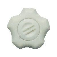 三星産業貿易 三星 フィットノブ M12 本体/白 キャップ/白 (5個入り) FIT-W-M12-W-5P 1セット(30個:5個×6袋)（直送品）