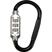 アイテック 光 ロック式カラビナDロック ブラック 中 KDR-35 1パック(1個) 820-1390（直送品）