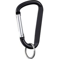 アイテック 光 カラビナ 黒 60mm KRA-601 1個 820-1603（直送品）