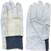南村製作所 ラッキーワーカー 牛革クレスト甲メリヤス 703 L 白 703-L 1双 506-0185（直送品）