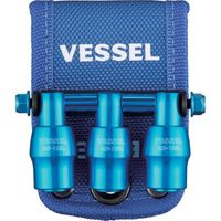 ベッセル VESSEL 限定クイックキャッチャー3連ホルダー青 QB-10B3BB 1個 688-2873（直送品）