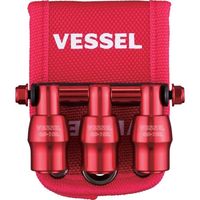 ベッセル VESSEL 限定クイックキャッチャー3連ホルダー赤 QB-10B3RR 1個 688-2878（直送品）