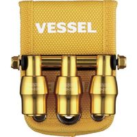 ベッセル VESSEL 限定クイックキャッチャー3連ホルダー黄 QB-10B3YY 1個 688-2881（直送品）
