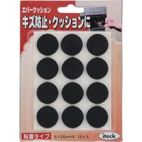 アイテック 光 エバークッション 25mm丸 KE-254 1パック(12個) 820-1401（直送品）