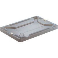 DIC エコシリーズF型コンテナ蓋(ロック付) 外寸:W423XD288XH36.5 クリアブラック F-FR-ECO CBK（直送品）