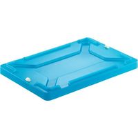 DIC エコシリーズF型コンテナ蓋(ロック付) 外寸:W423XD288XH36.5 クリアブルー F-FR-ECO CBL（直送品）