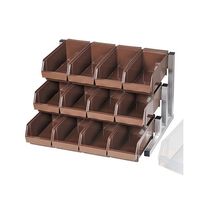 遠藤商事 スマートオーガナイザー 3段4列(12ヶ入) ホワイト 62-6524-08 1ケース(12個)（直送品）