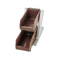 遠藤商事 デラックスオーガナイザー茶 2段1列(2ヶ入) ブラウン 62-6524-31 1ケース(1個)（直送品）