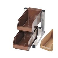 遠藤商事 スマートオーガナイザー 2段1列(2ヶ入) キャメル 62-6523-71 1ケース(2個)（直送品）