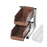 遠藤商事 スマートオーガナイザー 2段1列(2ヶ入) ホワイト 62-6523-72 1ケース(2個)（直送品）