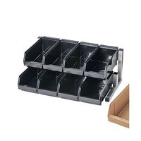 遠藤商事 スマートオーガナイザー 2段4列(8ヶ入) キャメル 62-6523-86 1ケース(8個)（直送品）