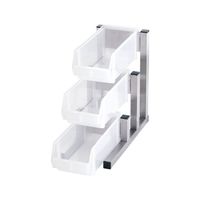 遠藤商事 スマートオーガナイザー 3段1列(3ヶ入) ブラウン 62-6523-90 1ケース(3個)（直送品）