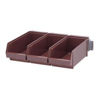 遠藤商事 オーガナイザー3列壁掛式茶 62-6524-71 1個（直送品）