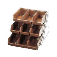 遠藤商事 SAスタンダード オーガナイザー 3段3列(9ヶ入)ブラウン 62-6524-77 1ケース(1個)（直送品）