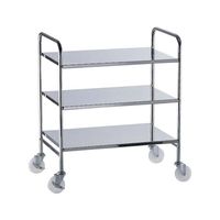 遠藤商事 TKG 18ー8衛生フラットワゴン 3段 ナイロン車 62-6589-09 1個（直送品）