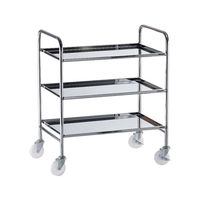 遠藤商事 TKG18ー8衛生サイドアップワゴン3段 ナイロン車 62-6589-13 1個（直送品）