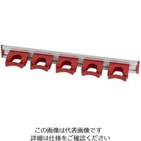 Hill Brush サーモンブラシ アルミレールセット レッド 5個 HD6 1本 62-6168-28（直送品）